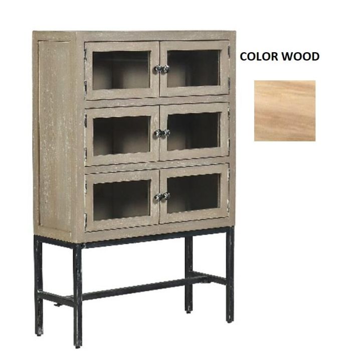 DKD Home Decor Vitrina Loft Mango y Metal 80 x 30 x 120 cm