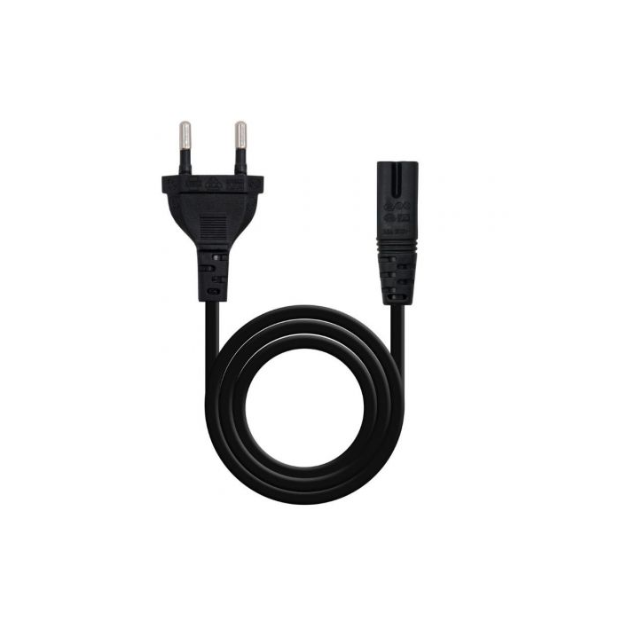 NANOCABLE CABLE ALIMENTACION FORMA 8, CEE7/16/M - C7/H, 2M