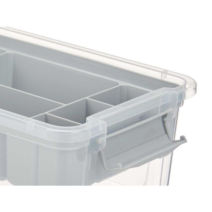 Organizador Plastico 5 L Bandeja Gris Kipit 29X14CM (6 Unidades) 3 Organizador Plastico 5 L Bandeja Gris Kipit 29X14CM (6 Unidades) 3