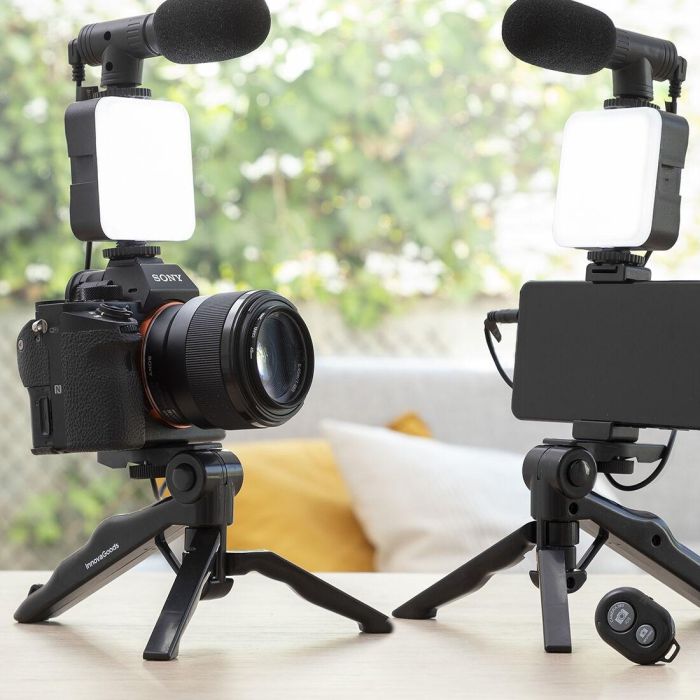 Kit Vlogging con Luz, Micrófono y Mando Plodni InnovaGoods 6 Piezas 13