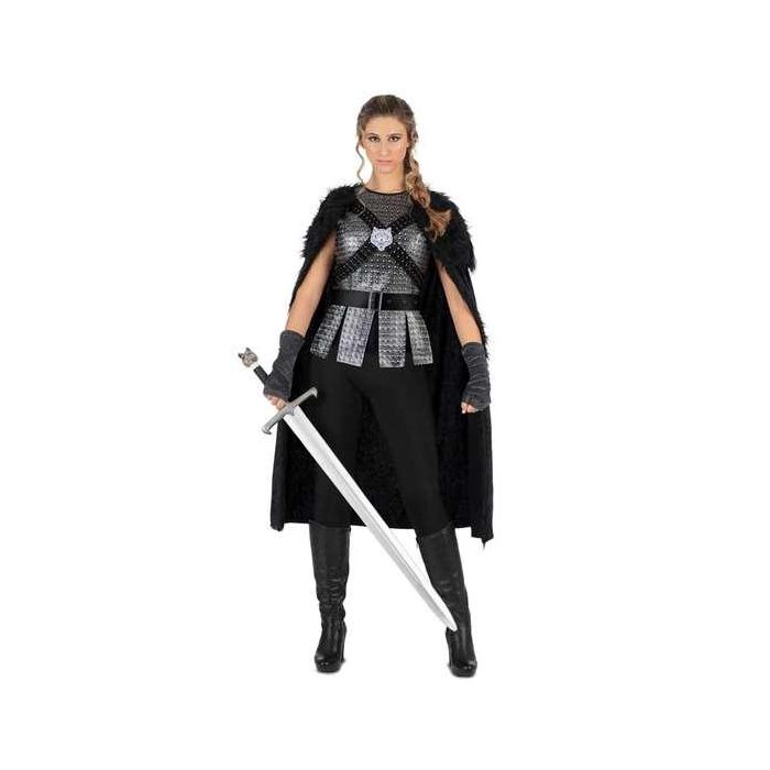 Disfraz dama del norte capa con correaje, túnica, cinturón y mitones talla l Disfraz dama del norte capa con correaje, túnica, cinturón y mitones talla l