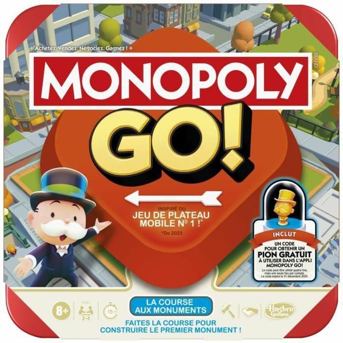 Monopoly Go, Juego de mesa a partir de 8 años, Juego de mesa familiar 1