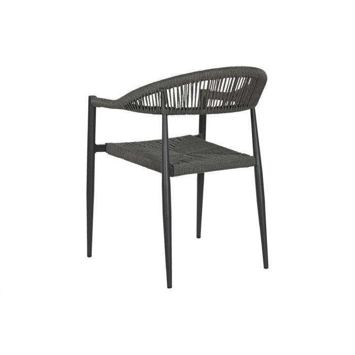 Silla de Jardín Home ESPRIT Negro Gris oscuro Aluminio Ratán 56 x 60 x 78 cm 2 Silla de Jardín Home ESPRIT Negro Gris oscuro Aluminio Ratán 56 x 60 x 78 cm 2