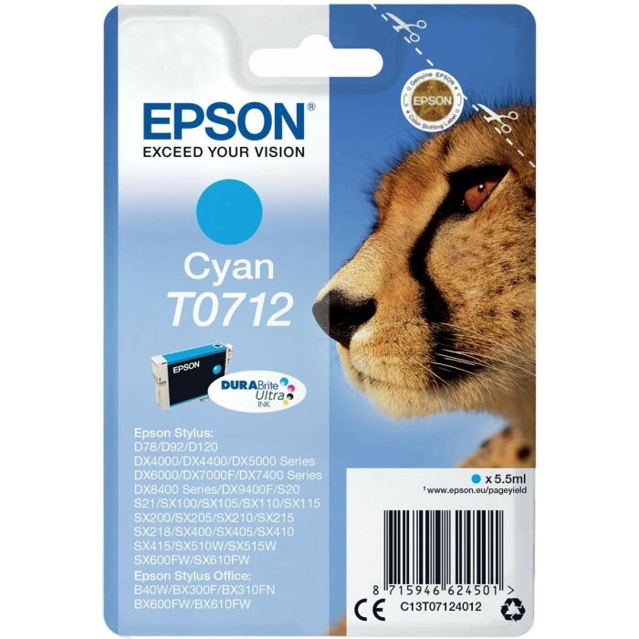 Cartucho de Tinta Original Epson Stylus D-78/92/120/DX-4000/5000/6000/7000F Cian (10 Unidades) 1