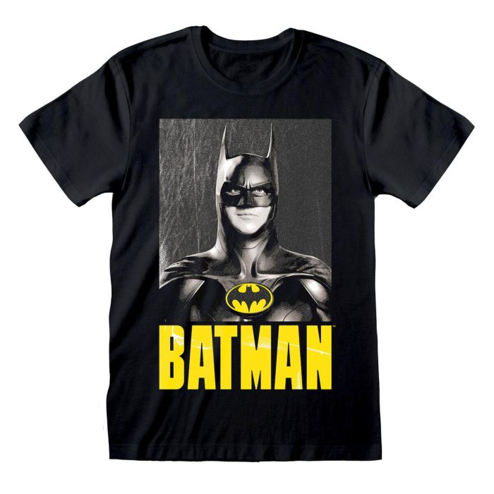 Camiseta de Manga Corta Batman Keaton Batman Negro Unisex 0 Camiseta de Manga Corta Batman Keaton Batman Negro Unisex 0