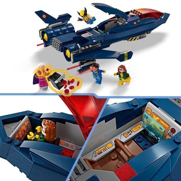 LEGO 76281 Marvel The X-Men's X-Jet Avión de Juguete Caza con Minifiguras de Superhéroe Wolverine 2 LEGO 76281 Marvel The X-Men's X-Jet Avión de Juguete Caza con Minifiguras de Superhéroe Wolverine 2