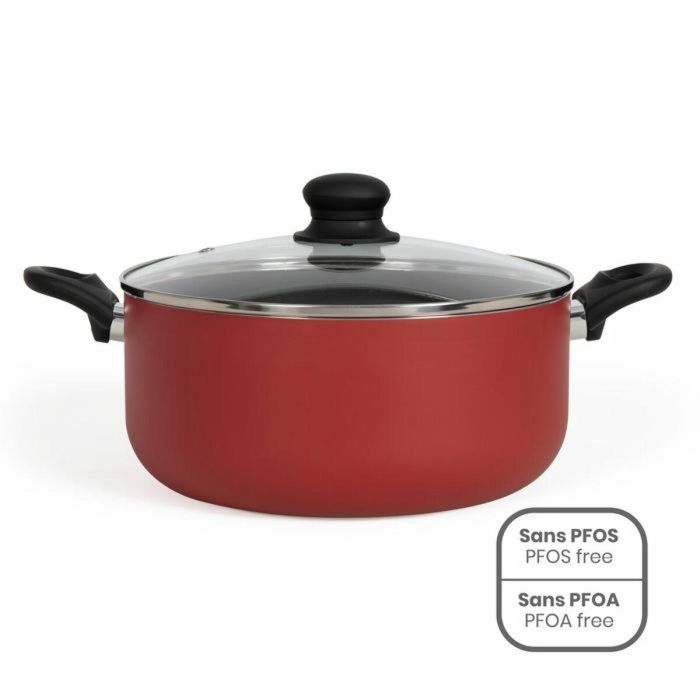 Horno holandés de 28 cm - LIVOO - MEP151R - Antiadherente sin PFOA ni PFOS - Mangos de silicona - Apto para todo tipo de fuegos, incluida inducción 3 Horno holandés de 28 cm - LIVOO - MEP151R - Antiadherente sin PFOA ni PFOS - Mangos de silicona - Apto para todo tipo de fuegos, incluida inducción 3