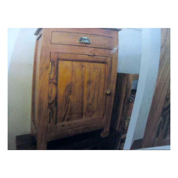 DKD Home Decor Arcón de Acacia Marrón Natural 90 x 40 x 40 cm Hecho a Mano con 1 Puerta 1