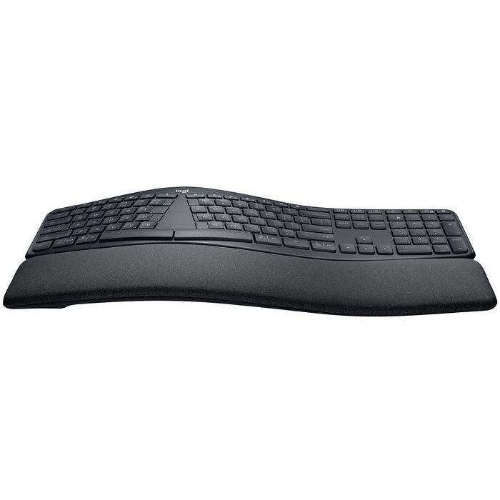 Logitech 920-010105 Teclado Inalámbrico Ergonómico Partido Ergo K860. Postura mejorada, reposamuñecas acolchado y conexión Bluetooth/USB
