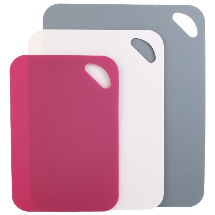 Cook Concept Juego de 3 Tablas de Cortar Antideslizantes Polipropileno con Cara Lisa/Rugosa 1 Cook Concept Juego de 3 Tablas de Cortar Antideslizantes Polipropileno con Cara Lisa/Rugosa 1
