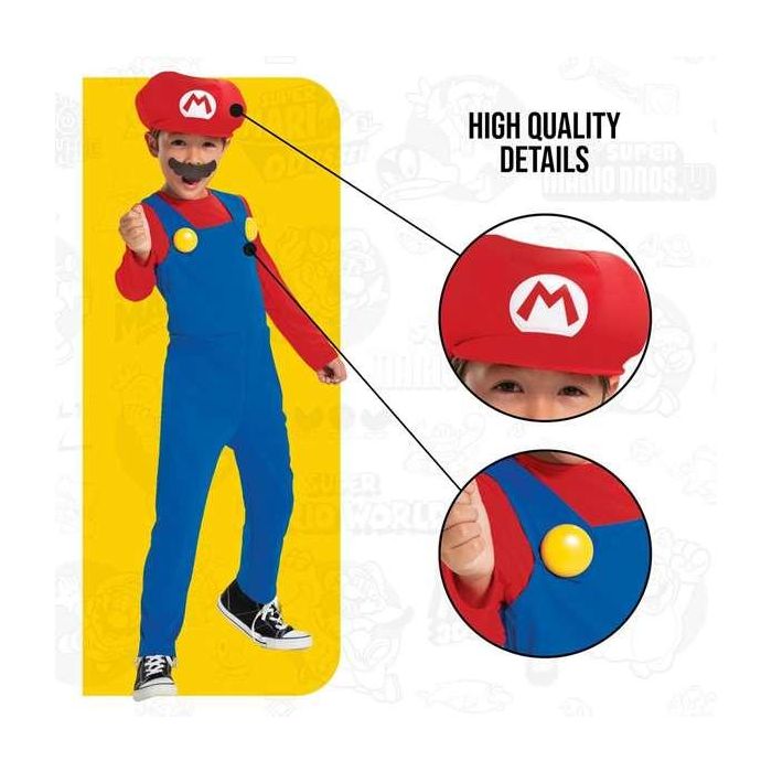 Disfraz infantil nintendo super mario de lujo talla. 4-6 años 4 Disfraz infantil nintendo super mario de lujo talla. 4-6 años 4