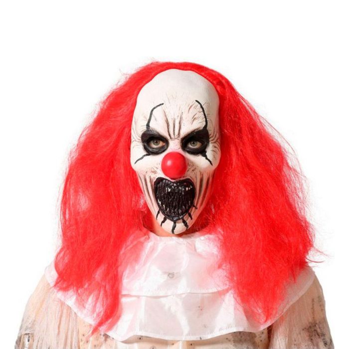 Máscara Latex Payaso Asesino Pelo Rojo