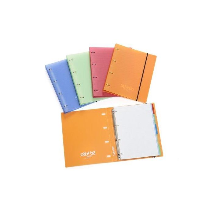 Carpebloc Pardo Studio Style A4 4 An.20Mm Con Rec.100 Hj. 90 Gr. Y Separadores Expositor De 8