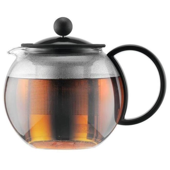 Bodum Assam Tetera de Émbolo con Filtro de Acero Inoxidable y Tapa de Plástico 0.5 L Negro Bodum Assam Tetera de Émbolo con Filtro de Acero Inoxidable y Tapa de Plástico 0.5 L Negro