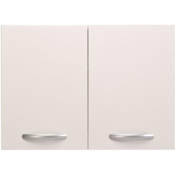 Parisot SPRING239753 Mueble de cocina alto con escurridor, 2 puertas, Blanco - L80 x P35,6 x H57,9 cm