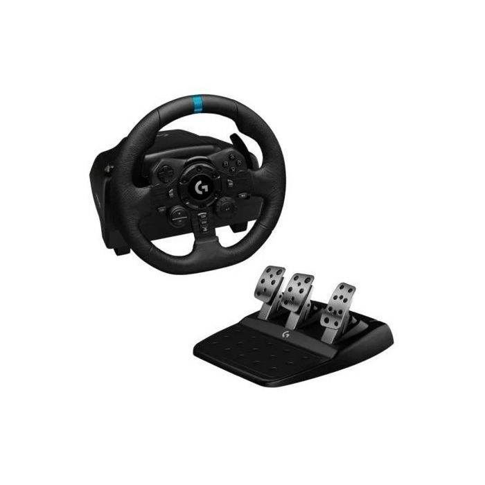 Logitech G923 Volante y Pedales de Carreras con Force Feedback TRUEFORCE para Xbox Series X|S, Xbox One, PS5, PS4 y PC - Volante de Simulación con Pedales de Freno Progresivo