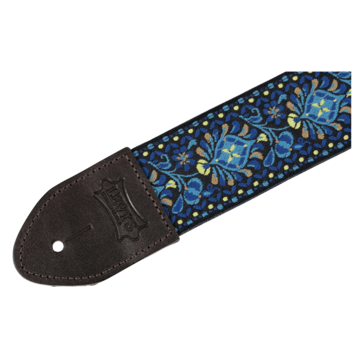Correa Levy'S Vintage Hootenanny Series 2" Con Soporte Para Púas - Azul Levys 1