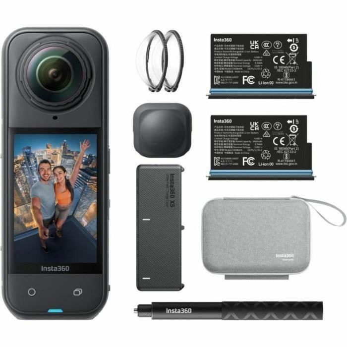 Insta360 INS6977644761496 X5 Bundle Edition Cámara Deportiva 360° 8K WiFi Bluetooth FlowState Resistente Agua 20 Insta360 INS6977644761496 X5 Bundle Edition Cámara Deportiva 360° 8K WiFi Bluetooth FlowState Resistente Agua 20