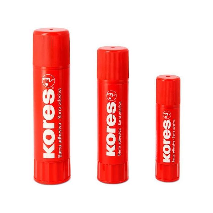 Kores Pegamento En Barra 20 gr Incoloro Lavable No Tóxico para Papel y Cartón (Pack de 24 Unidades) (24 Unidades)