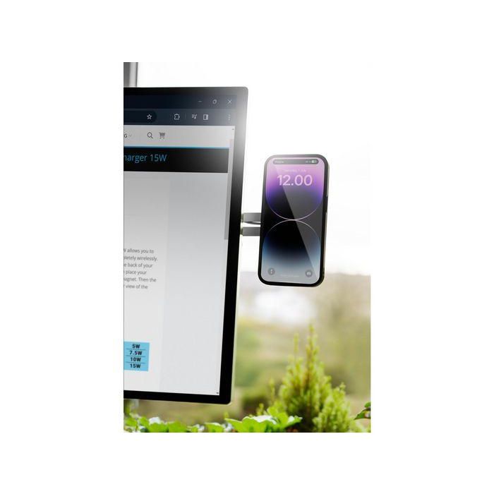 Sandberg ScreenMount Cargador Magnético Inalámbrico 15W para Smartphone, Fijación en Pantalla de Ordenador o Coche 4 Sandberg ScreenMount Cargador Magnético Inalámbrico 15W para Smartphone, Fijación en Pantalla de Ordenador o Coche 4