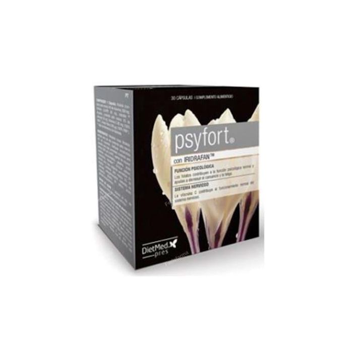 DIETMED Psyfort 30 Cápsulas - Ácido Fólico y Vitamina C para Función Psicológica y Sistema Nervioso