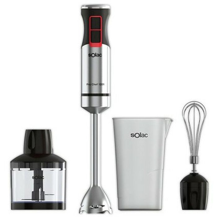 Batidora de Mano Multifunción con Accesorios Solac BA5616 Acero 1200 W
