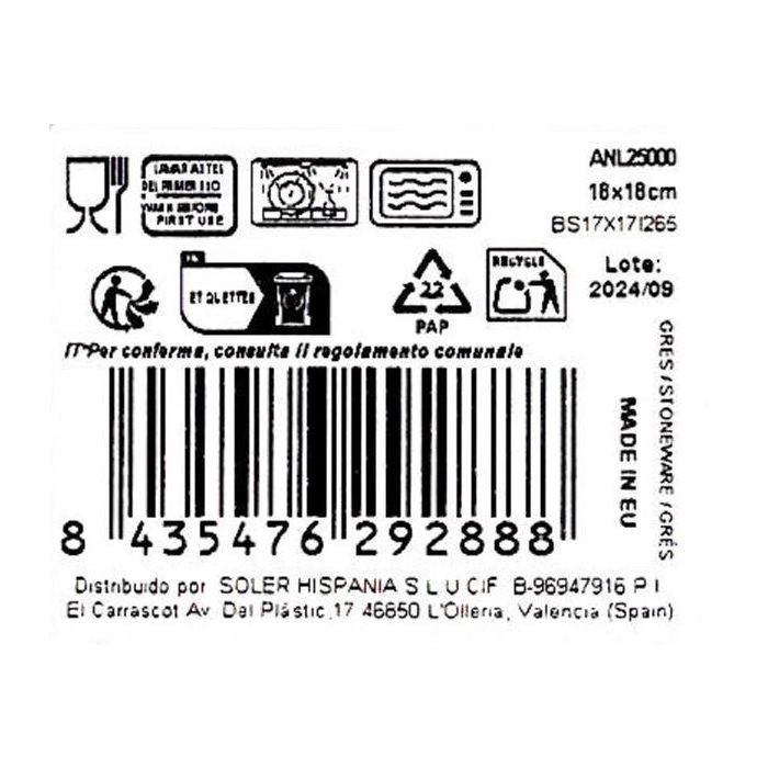 La Mediterranea Bol Elite Brillo 18 x 18 cm (24 Unidades)