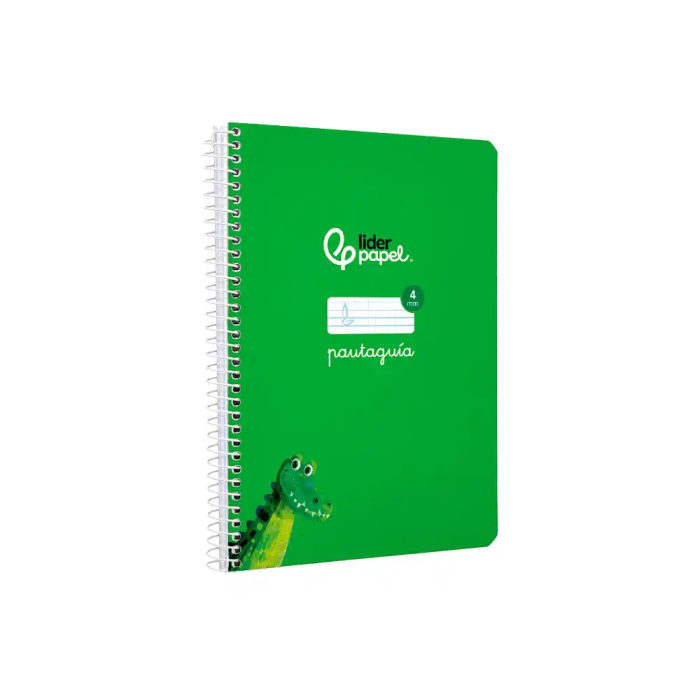 Liderpapel Cuaderno Espiral A5 Pautaguía Tapa Blanda 40 Hojas 75gr Cuadro Pautado 4mm Verde 4
