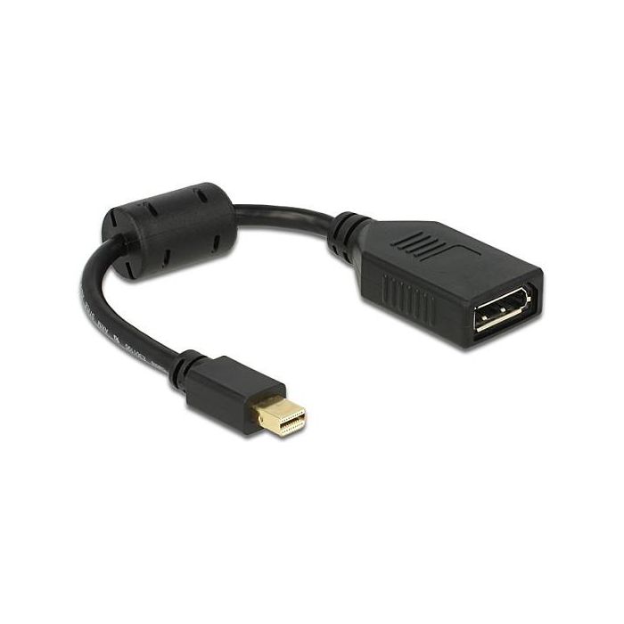 Delock Adaptador Mini Displayport Macho a Displayport Hembra Negro 1 Delock Adaptador Mini Displayport Macho a Displayport Hembra Negro 1