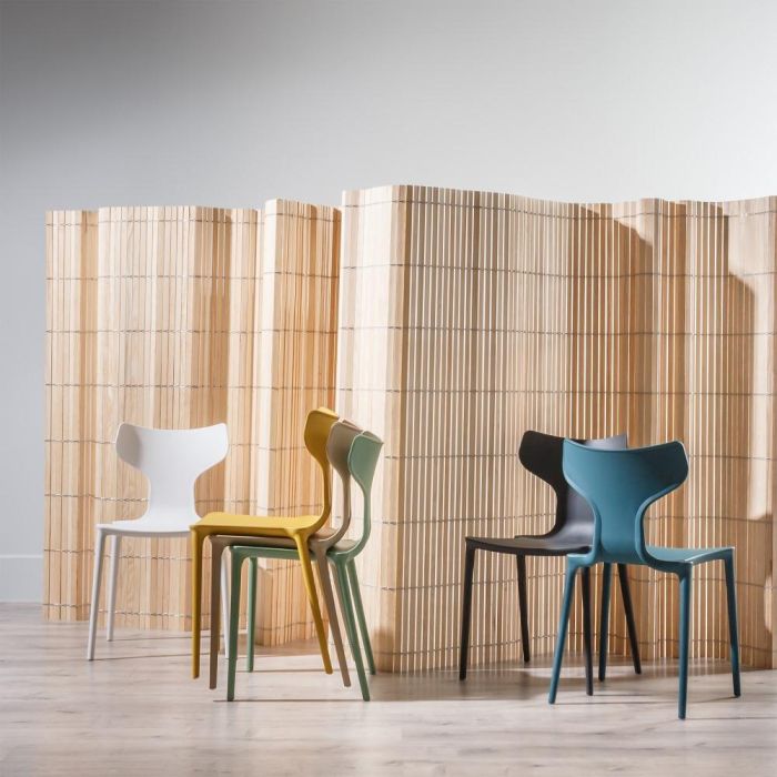 Silla Apilable Gris Oscuro Polipropileno 47 X 41 X 83,50 cm