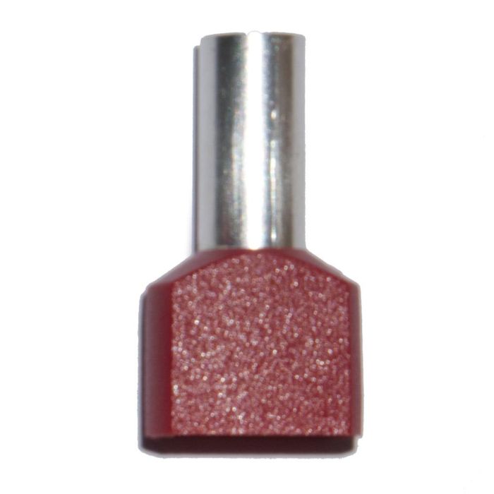 Puntera aislada 01,00 mm², doble, roja, 100 unidades Puntera aislada 01,00 mm², doble, roja, 100 unidades