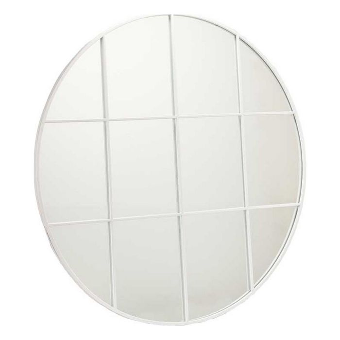 Espejo de pared Redondo Metal Blanco (100 x 2,5 x 100 cm)