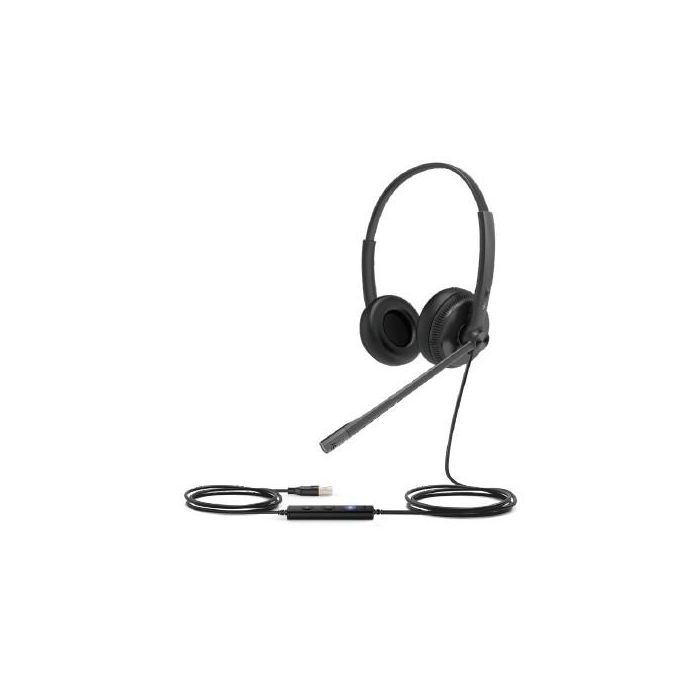 Yealink UH34 Dual UC Auriculares Binaurales USB Alámbricos para Oficina/Centro de Llamadas con Cancelación de Ruido