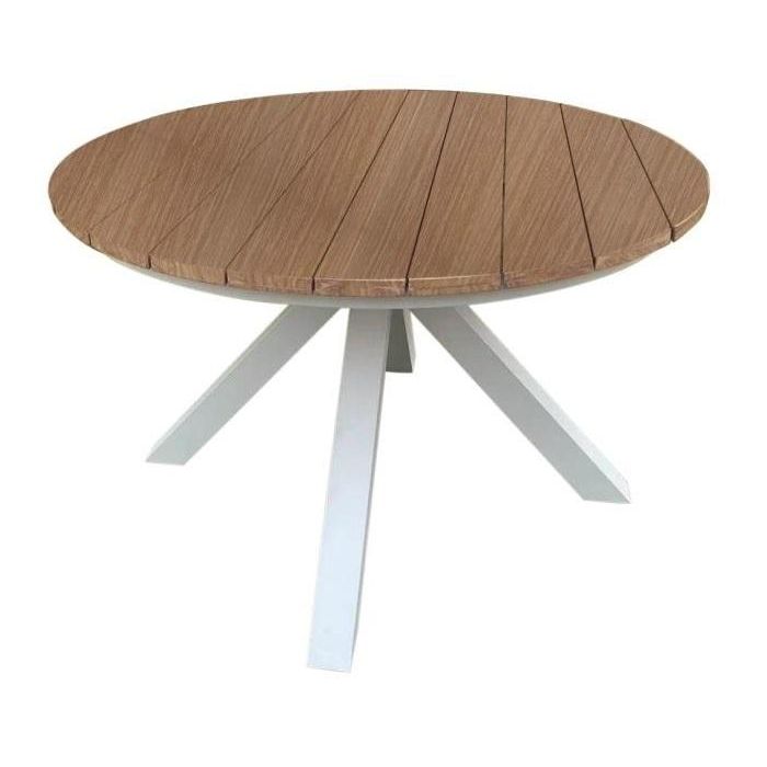 Mesa Redonda Comedor Terraza Y Jardin DKD Home Decor Blanco 140 x 75 x 140 cm