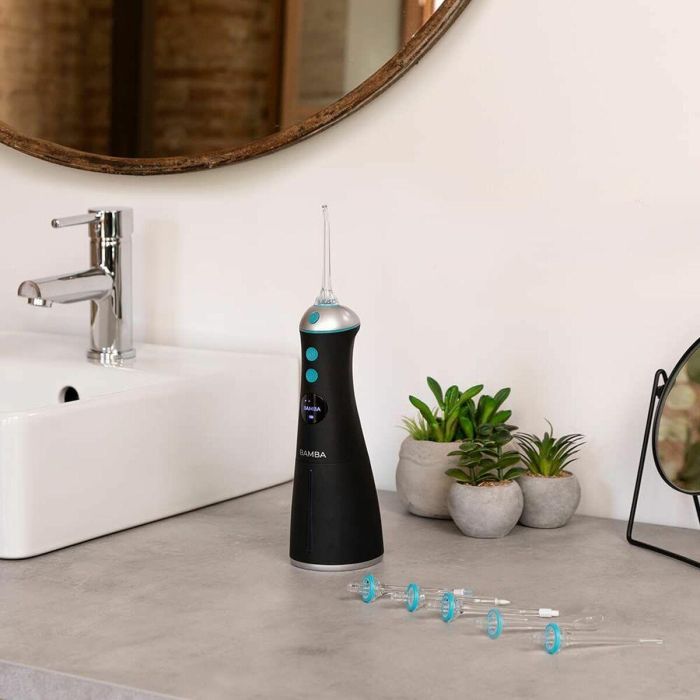 Cecotec Bamba ToothCare 1100 Jet Liberty Irrigador Oral con Batería Recargable, 6 Cabezales y Depósito 0,28 L 2