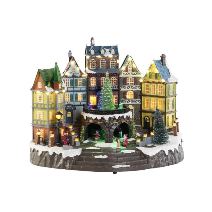 DKD Home Decor Ciudad Navidad Tradicional de Resina con Luz LED, Movimiento Musical y Baterías Incluidas, Multicolor 40x26x32.5 cm 1 DKD Home Decor Ciudad Navidad Tradicional de Resina con Luz LED, Movimiento Musical y Baterías Incluidas, Multicolor 40x26x32.5 cm 1