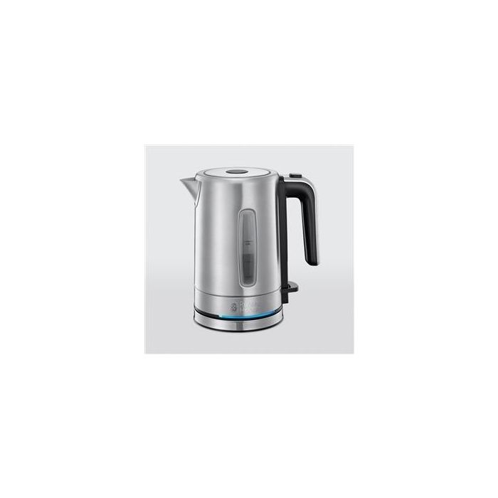 Russell Hobbs 24190-70 Hervidor Compact Home Acero Inoxidable Filtro Extraible Indicador Azul Capacidad Ideal 2