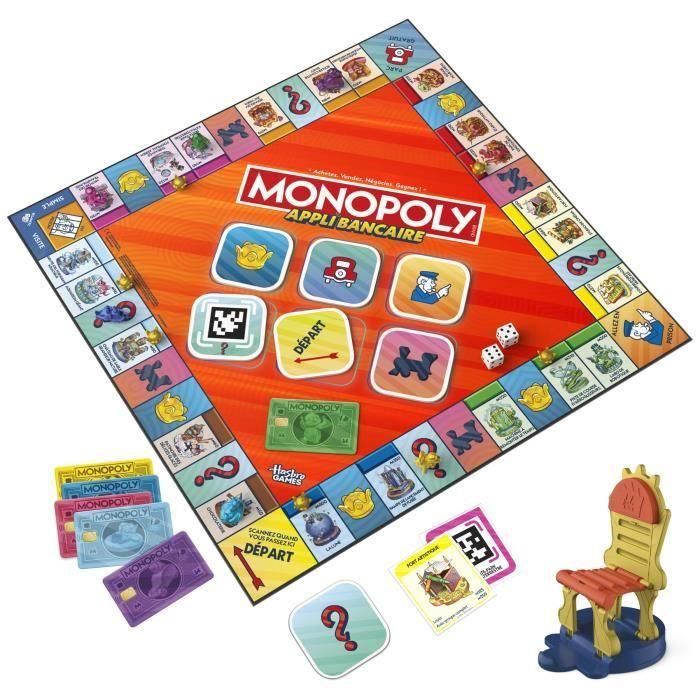 Monopoly HASG1424101 Banking App, juego de mesa con aplicación para dispositivos inteligentes, para 2 a 4 jugadores, 8+ años 1 Monopoly HASG1424101 Banking App, juego de mesa con aplicación para dispositivos inteligentes, para 2 a 4 jugadores, 8+ años 1