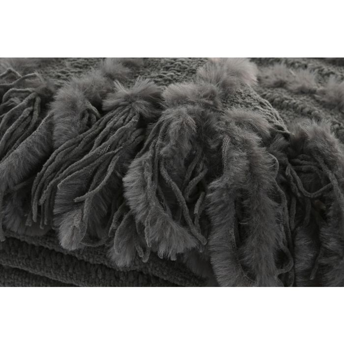 Manta Sofa Urban DKD Home Decor Topo Gris 170 x 130 cm (2 Unidades) 1
