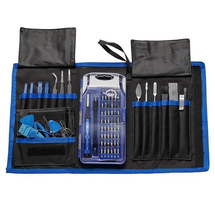 OWC Kit de Herramientas Avanzado para Reparación de Dispositivos Todo en Uno, 72 Piezas, 58 Puntas Intercambiables, Pentalobe Security, para Apple, PC, Consolas