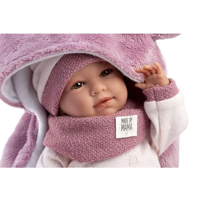 Llorens Muñeca Mimi Llorona con Saquito Fucsia 42cm, Cuerpo de Tela y Mecanismo de Sonido 2