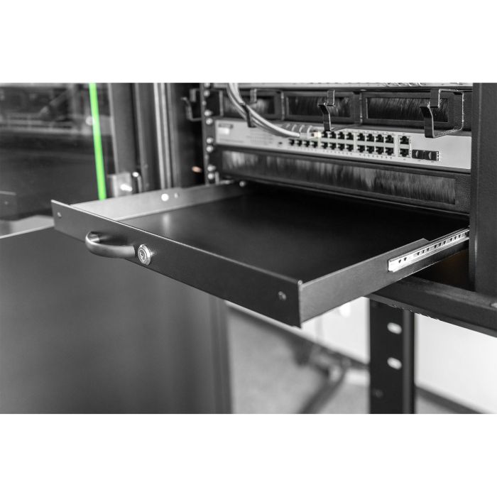 DIGITUS Schublade 1HE 483mm schwarz abschließbar 2 DIGITUS Schublade 1HE 483mm schwarz abschließbar 2