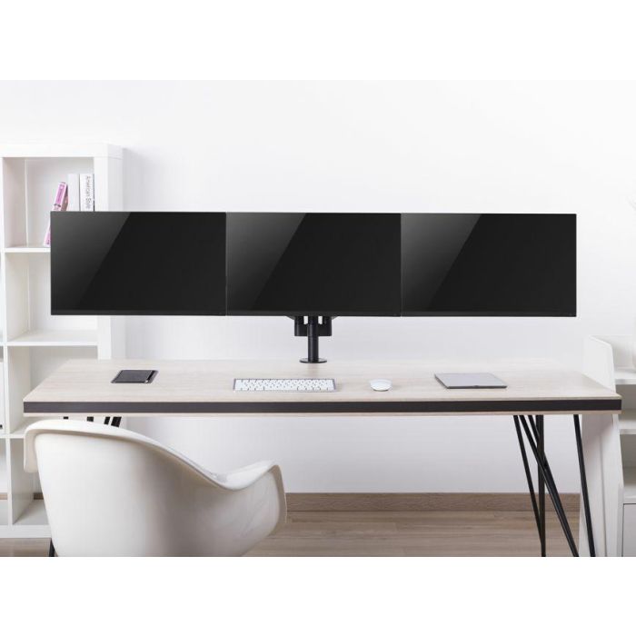 EQUIP Soporte Mesa EQ650134 para 3 Pantallas hasta 27", Peso Máx. 21 kg, VESA 75x75-100x100 mm, Negro 4