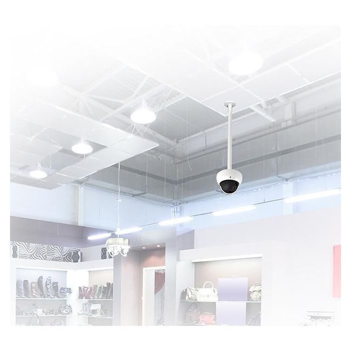 B-Tech Soporte Techo Fijo para Postes Ø38mm, Blanco 3