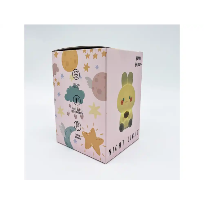 Wondee Lámpara Noche Infantil Conejo Silicona Inalámbrica Táctil 3 Niveles Brillo 3