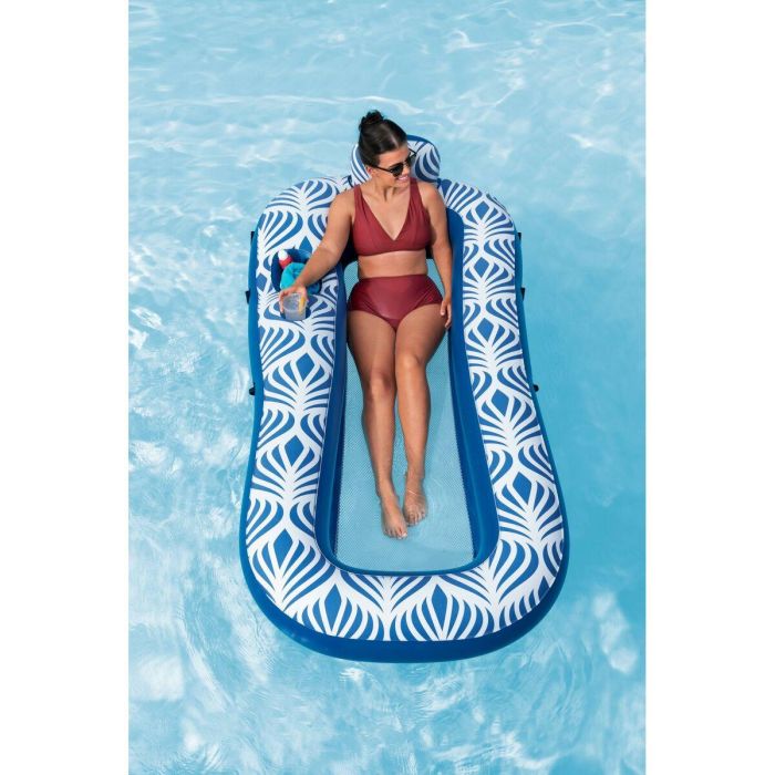 Bestway Colchoneta Hinchable con Parasol Comfort Plush 198x112 cm Playa y Piscina 43732 1