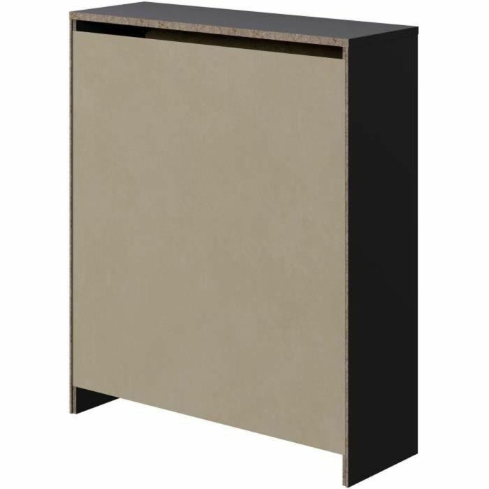 Zapatero 2 puertas - Decoración roble y negro 1 Zapatero 2 puertas - Decoración roble y negro 1