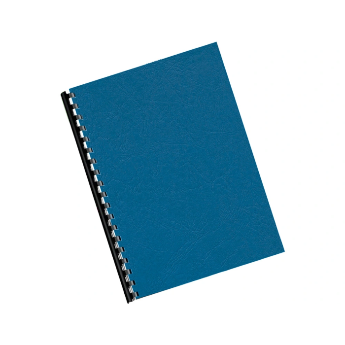 Q-connect Tapa de Encuadernación Cartón Simil Piel DIN A4 Azul Caja 100 Unidades 3