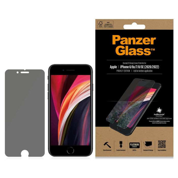 PanzerGlass Protector de Pantalla de Privacidad para iPhone 6/7/8/SE 2020/2022 2