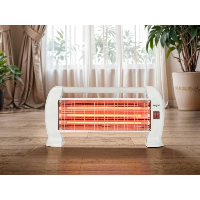 Estufa Horizontal Argon 3 Barras 1200W, 51x26x13.5 cm, Blanco (8 Unidades) 2